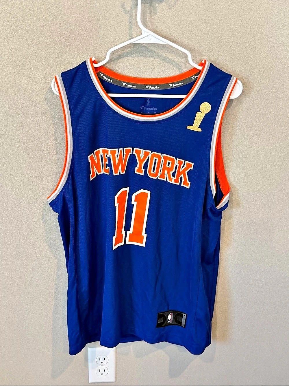 Fanatics Jalen Brunson New York  Knicks #11 jersey Blue Mens Medium Women Lrg. N